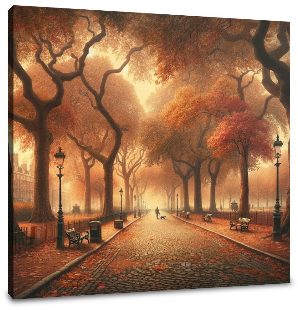 Autumn Park Elegance Canvas