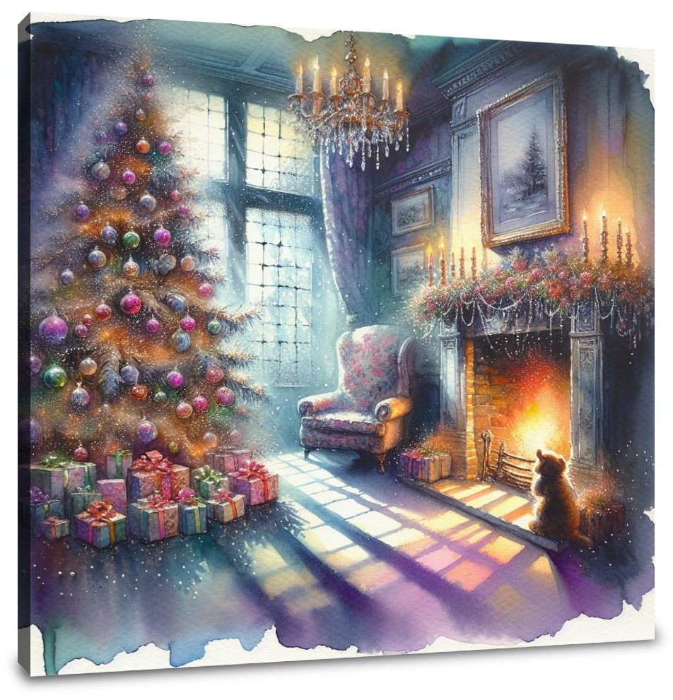 Solitary Christmas Nostalgia Canvas