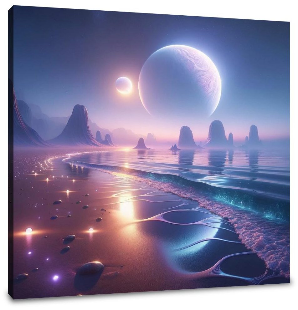 Twin Moon Beach Canvas