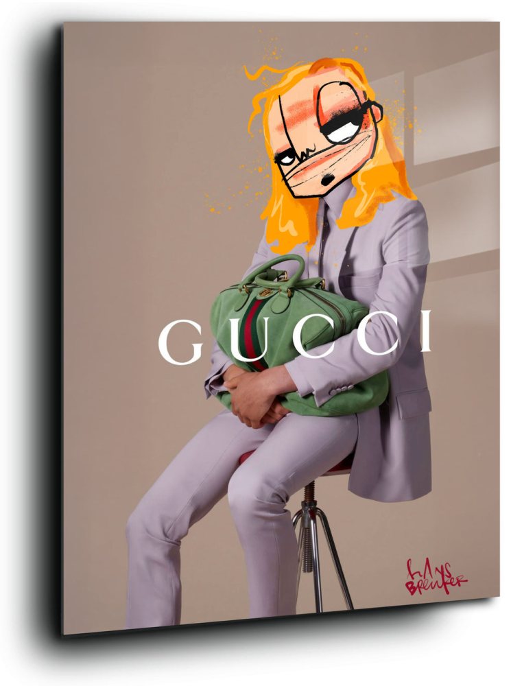 We all love a green bag. Plexiglas 60 x80 cm (20 x 30 in)