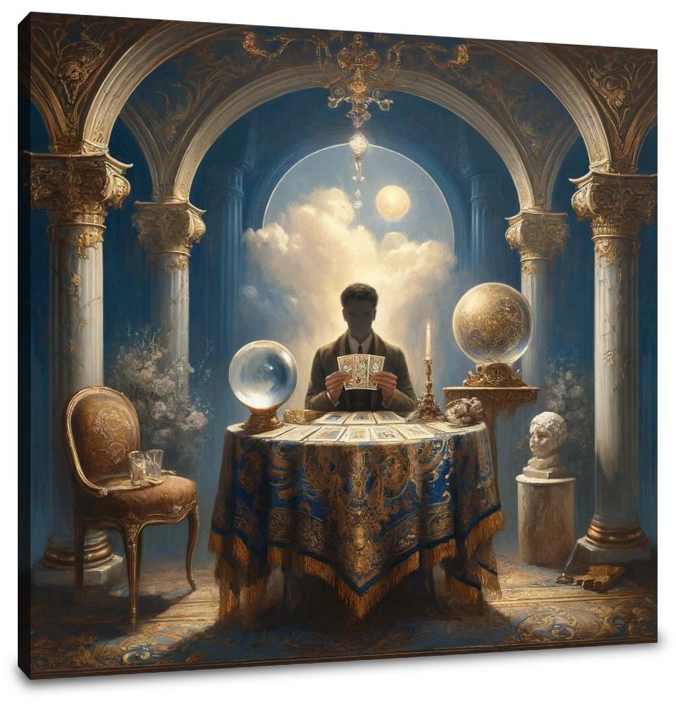 Mystical Tarot Reader Canvas
