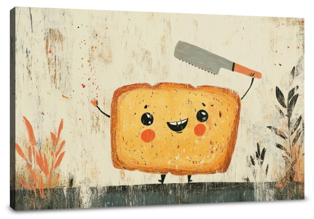 Smiling Bread Canvas