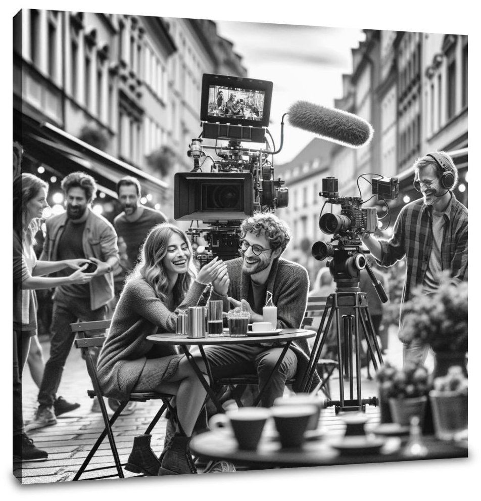 City Romance Scene Canvas