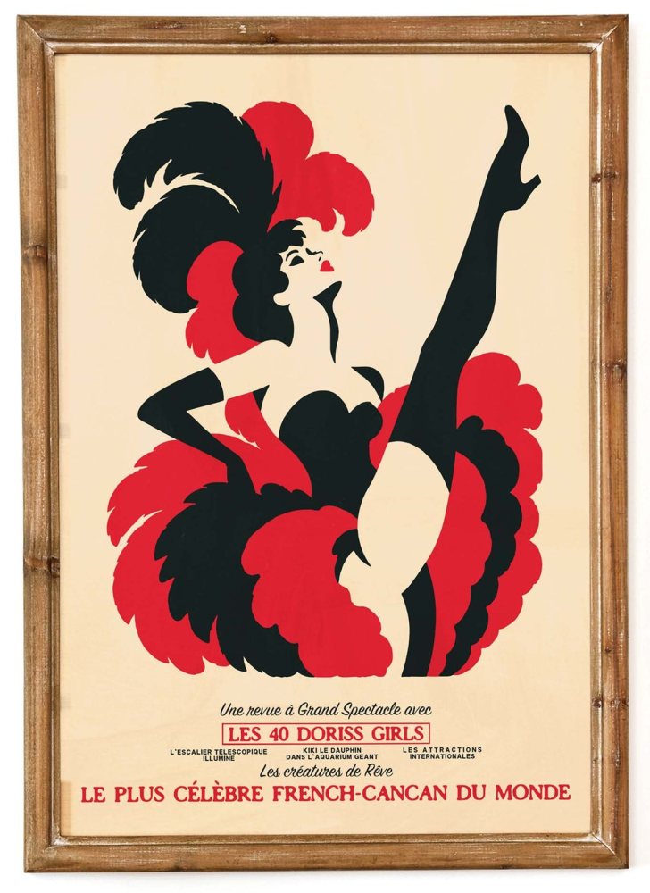 French Can Can Vintage Dance Poster Print