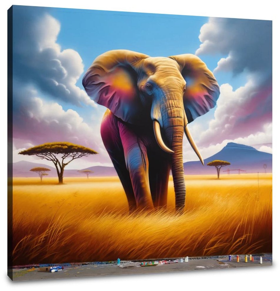 Majestic Elephant Savannah Canvas