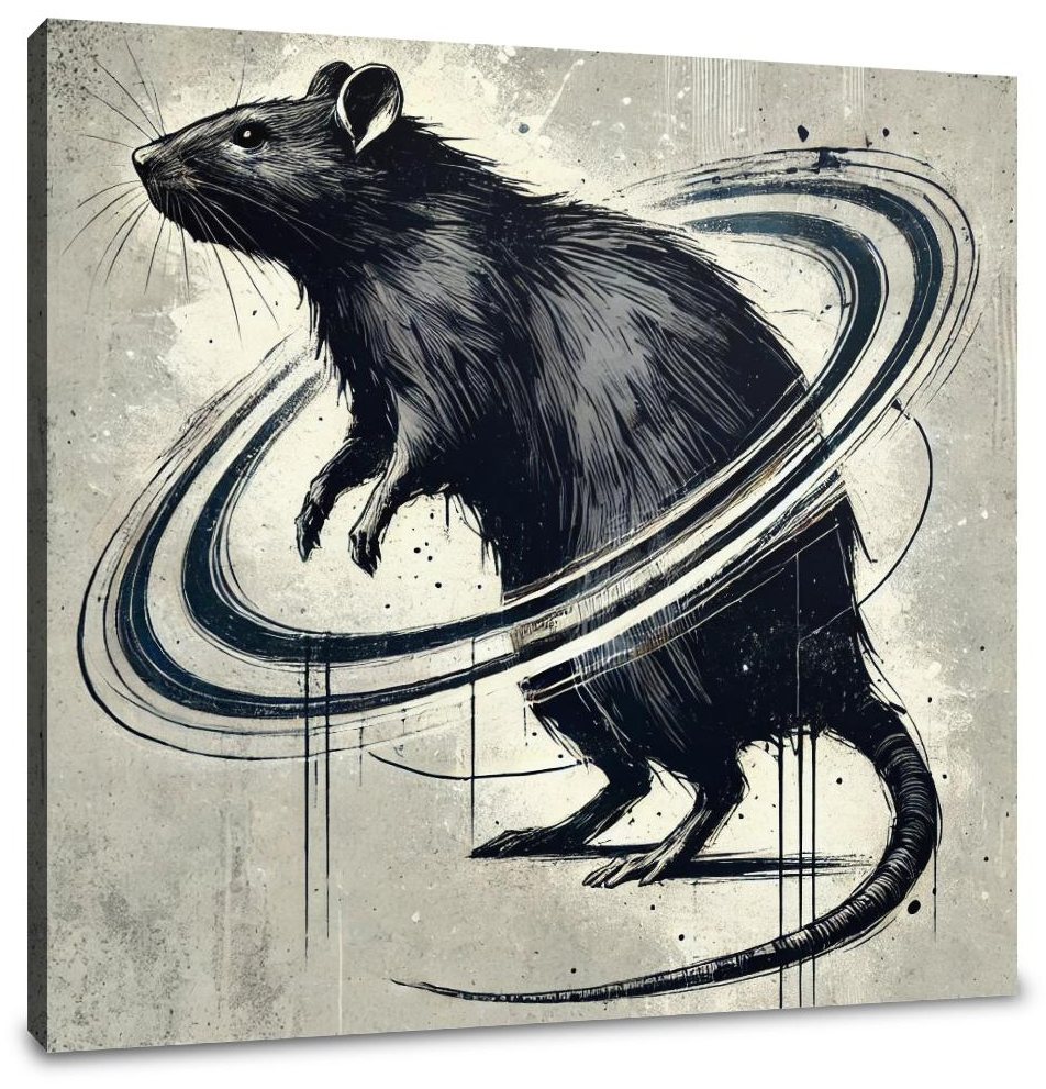 Cosmic Rat Sketch Canvas