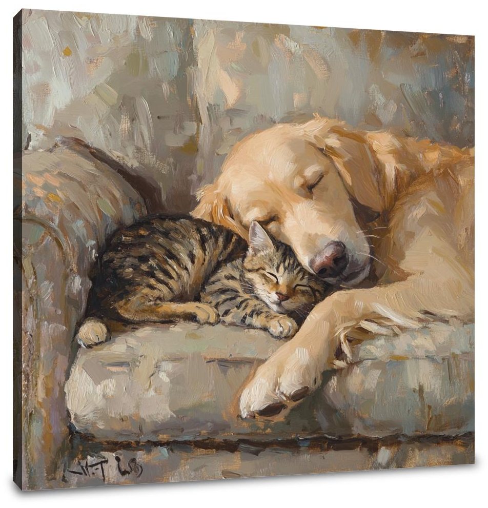 Furry Friends on Canvas