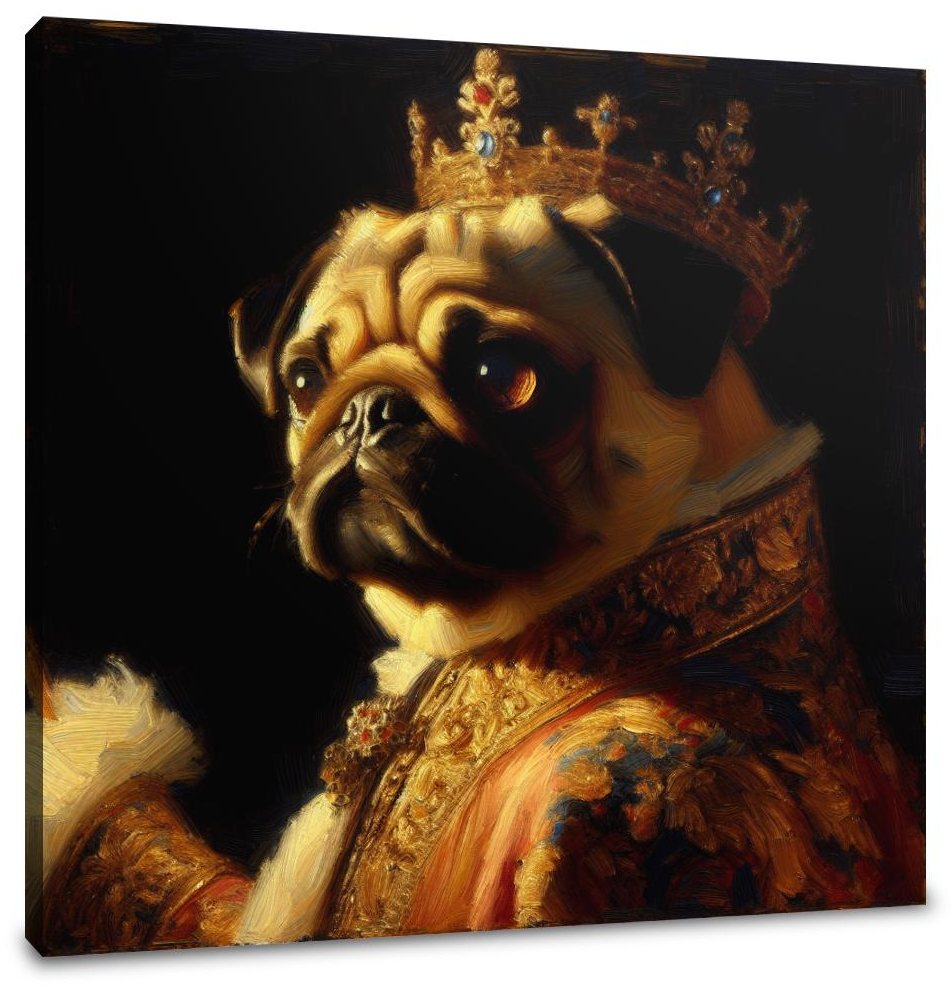 Regal Pug Majesty Canvas