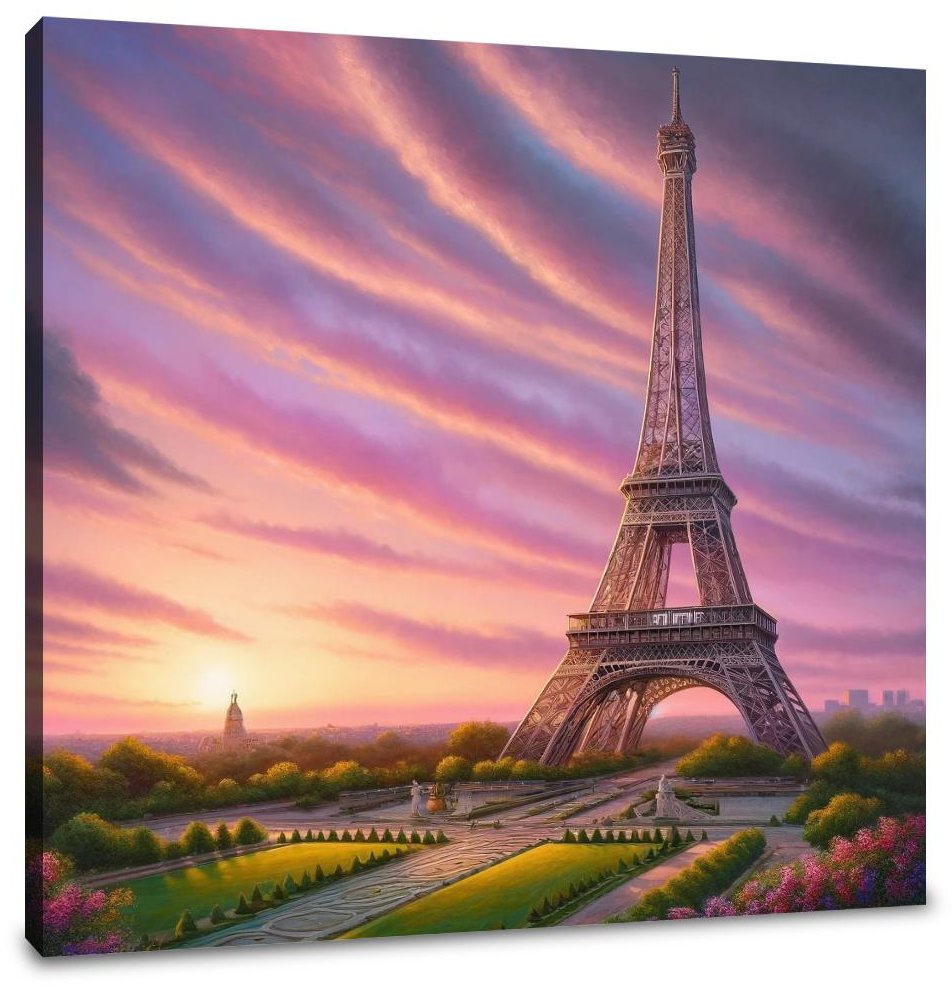 Sunset Eiffel Canvas