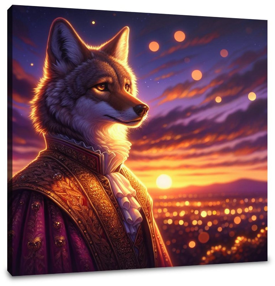 Dusk Majesty Coyote Canvas
