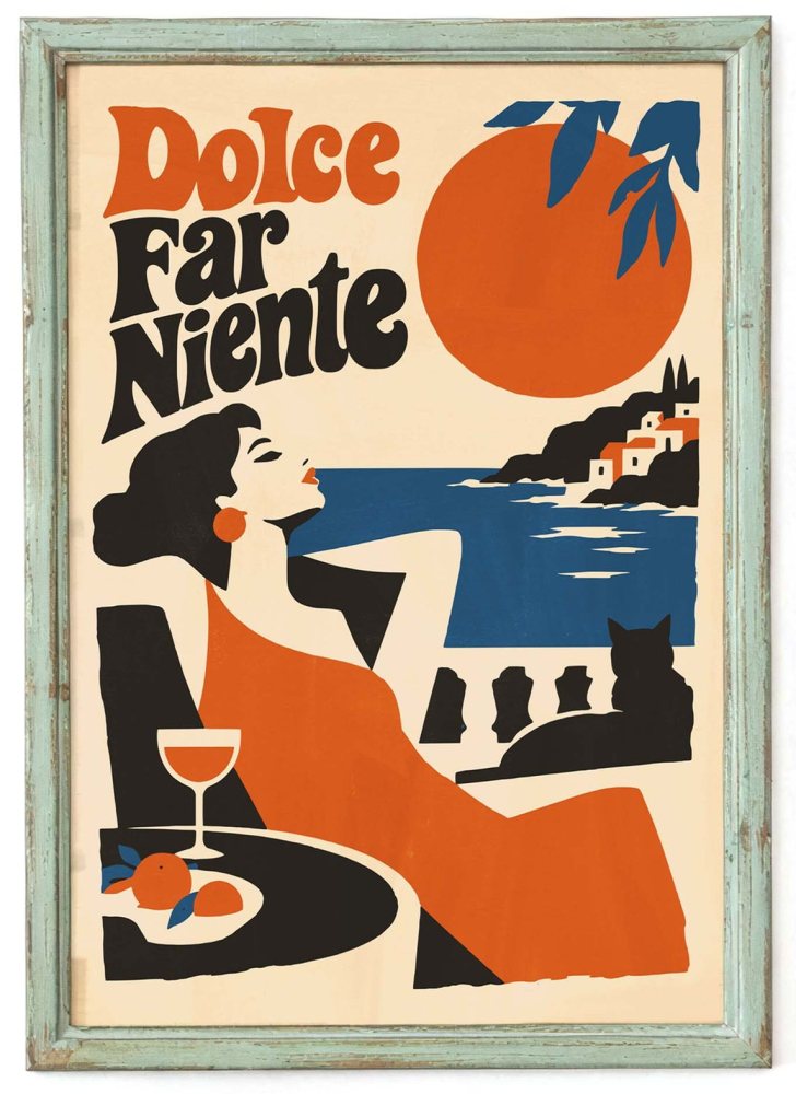 Dolce Far Niente Italian Wall Art Print