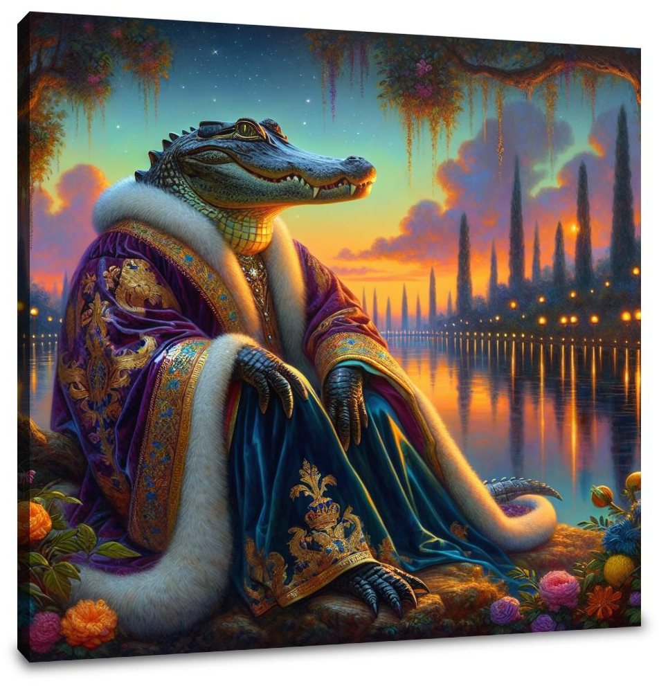 Regal Alligator Dusk Canvas