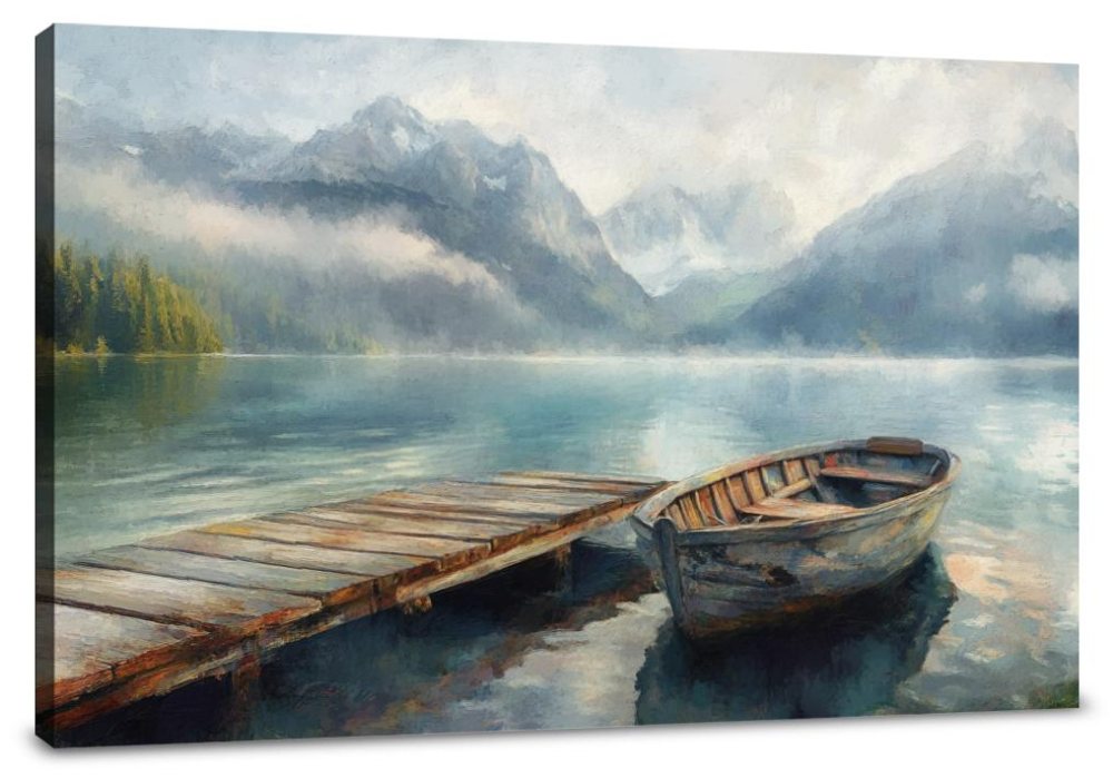 Wooden Boat Serenity Canvas