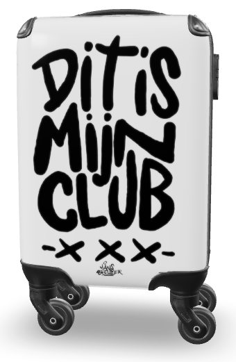 Dit is mijn club zwarte letters kunstkoffer