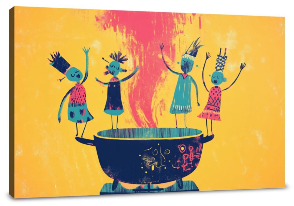 Dancing Steam Canvas