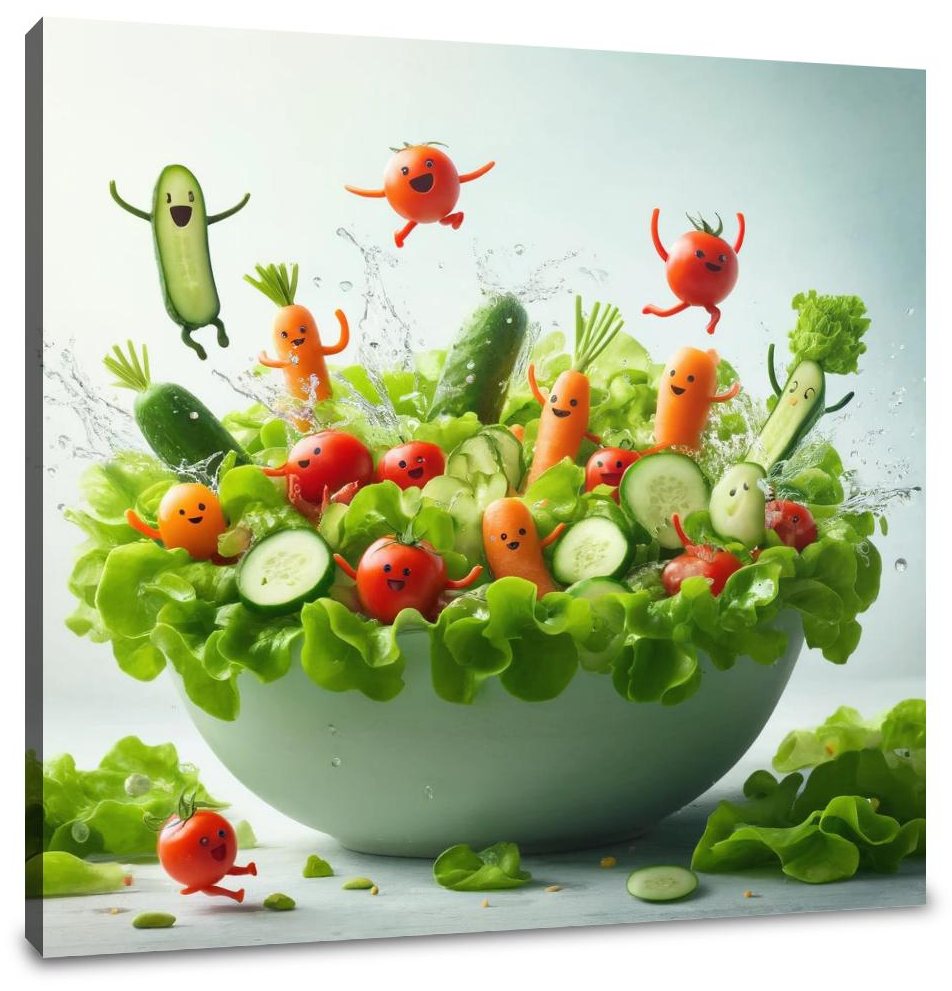 Salad Bowl Swim Party Canvas