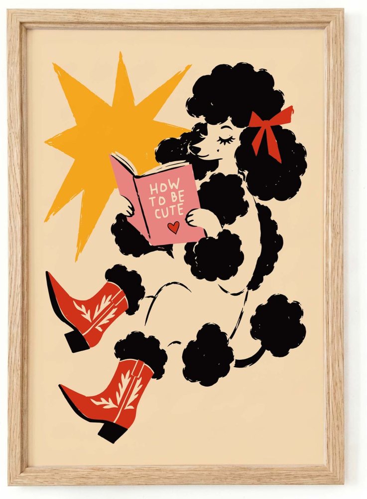 Cowgirl Reading Book Vintage Western Wall Art