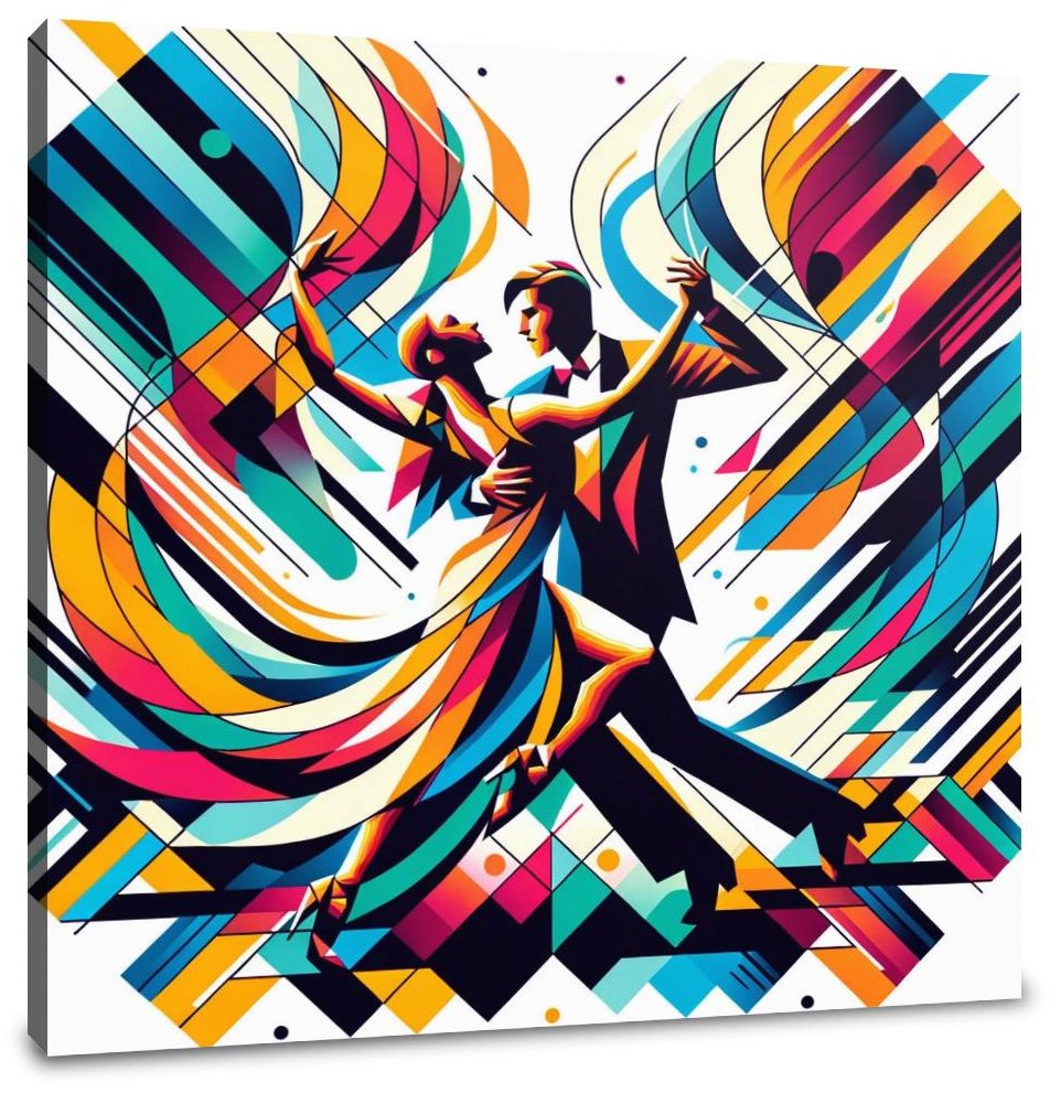 Geometric Salsa Canvas