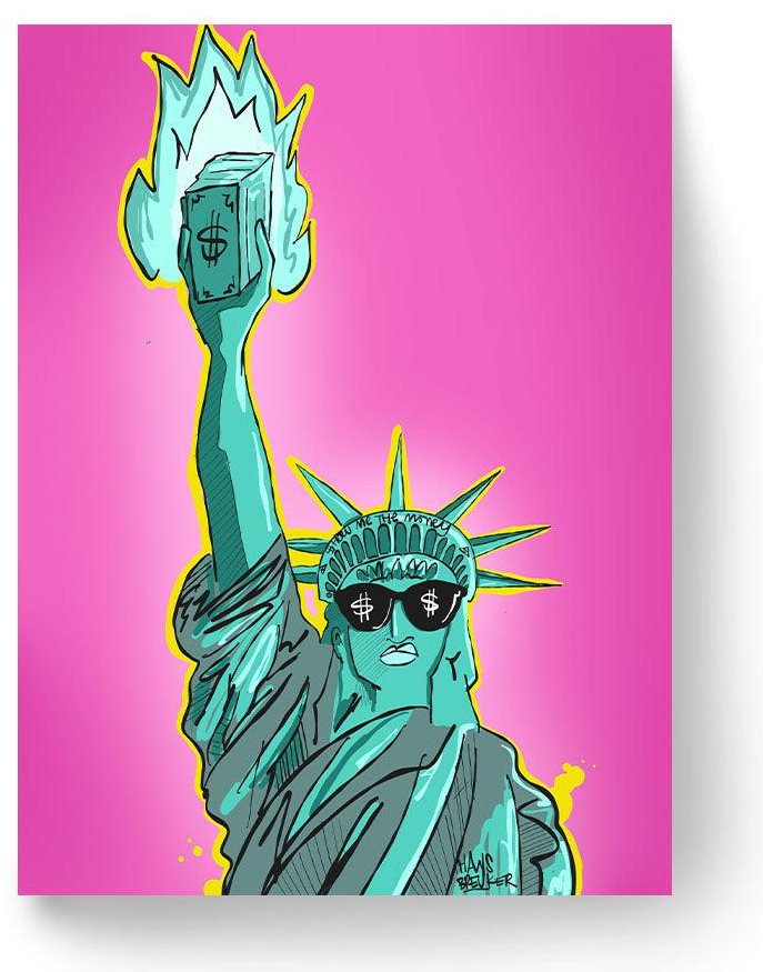 Statue of cashmoney
