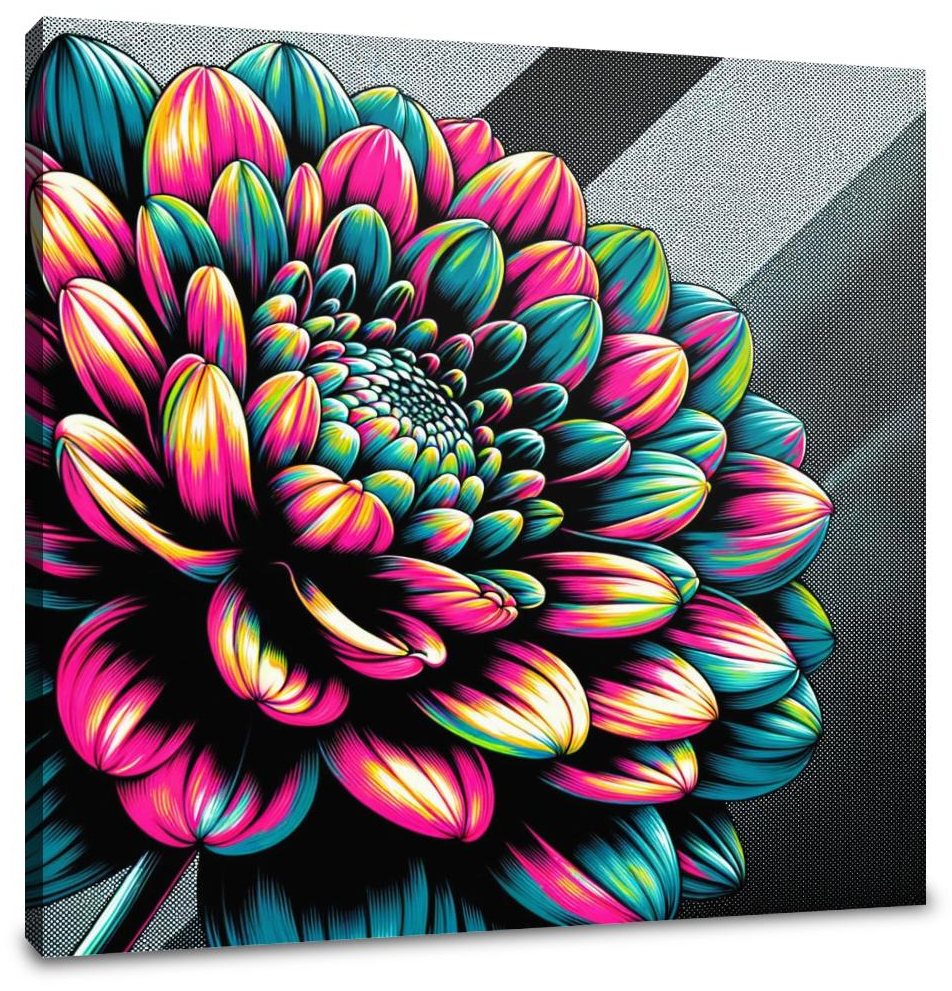 Neon Bloom Essence Canvas