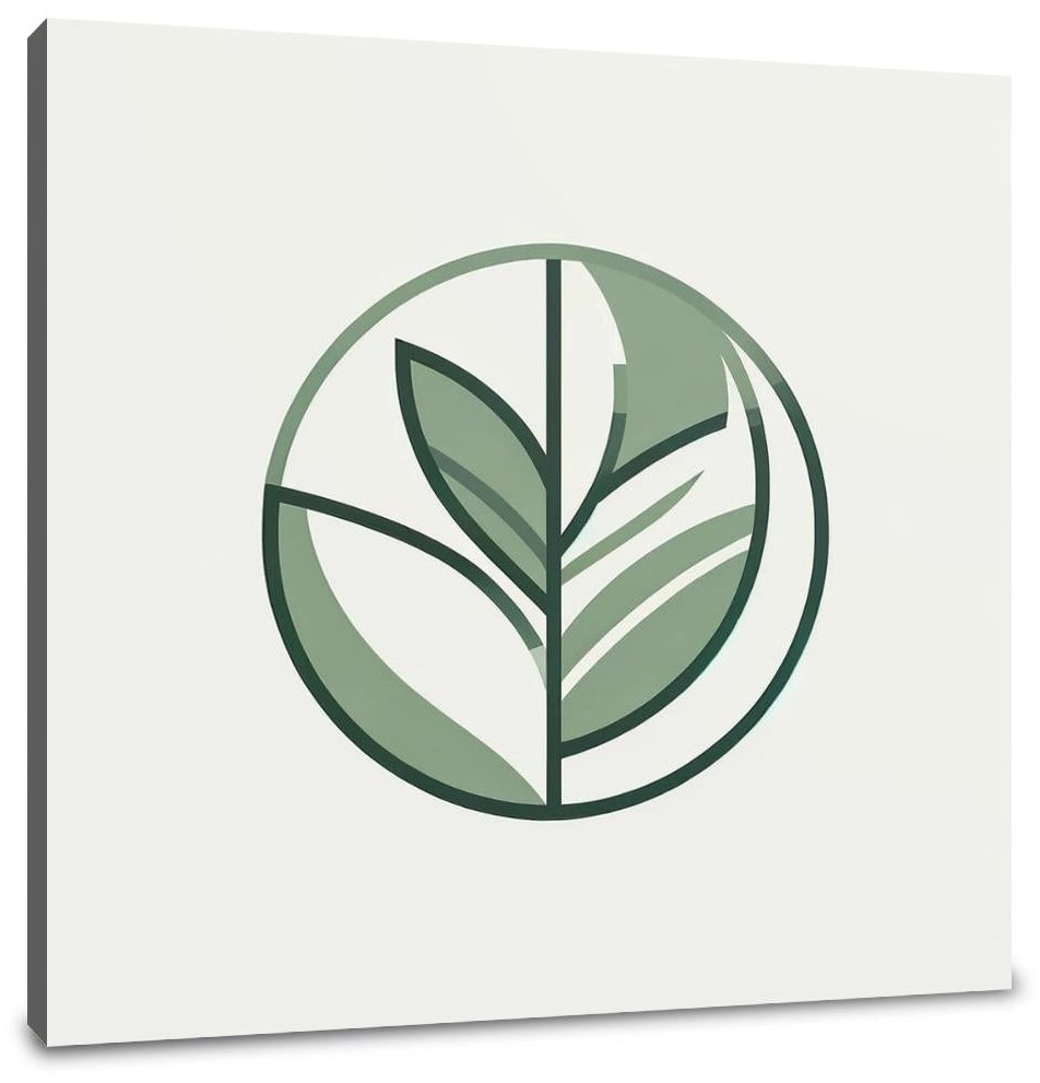 Geometric Leaf Canvas