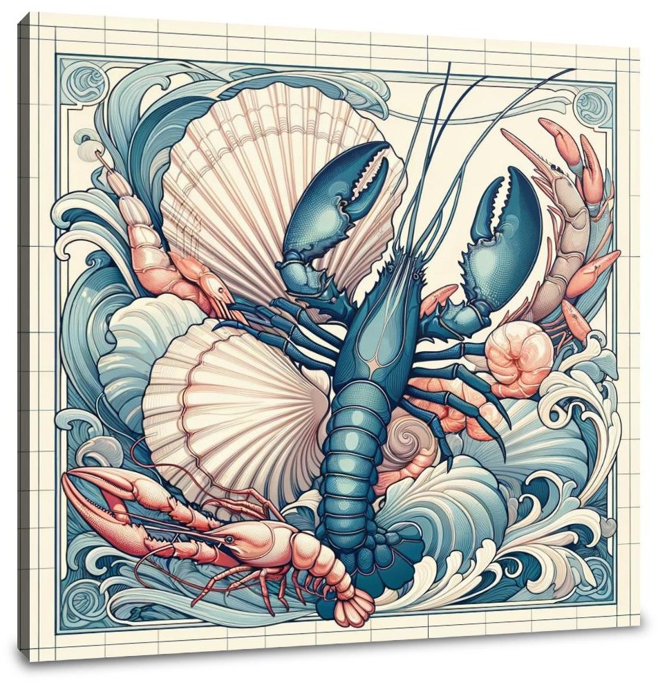 Seafood Splendor Canvas