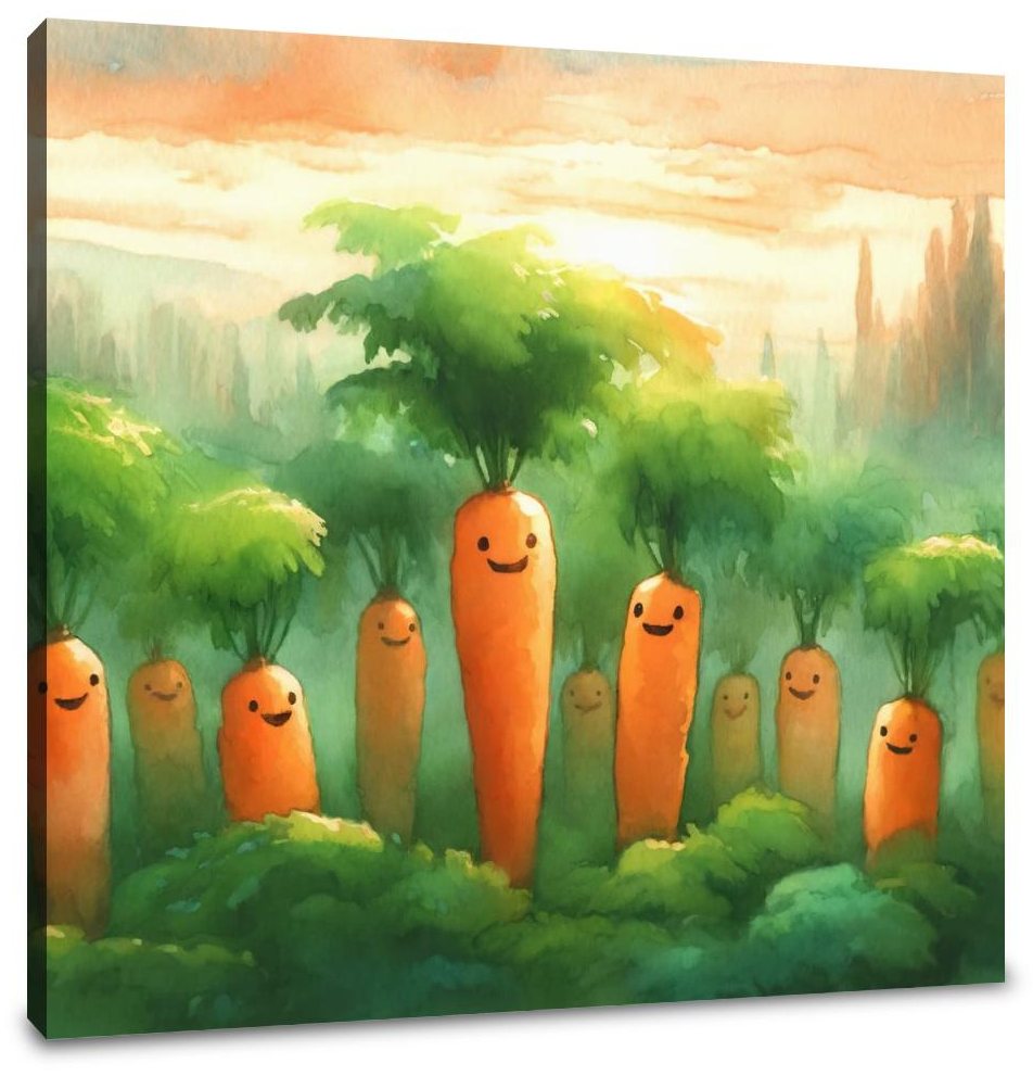 Carrot Symphony Canvas