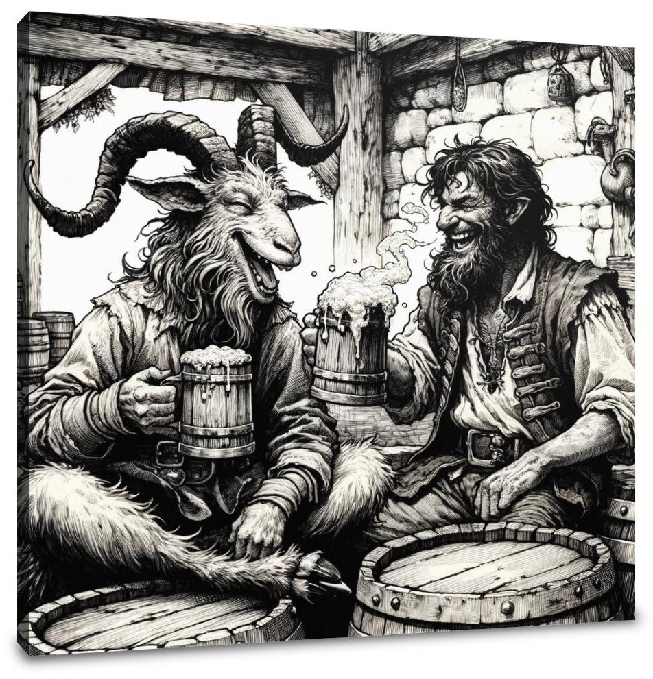 Woodland Tavern Comrades Canvas