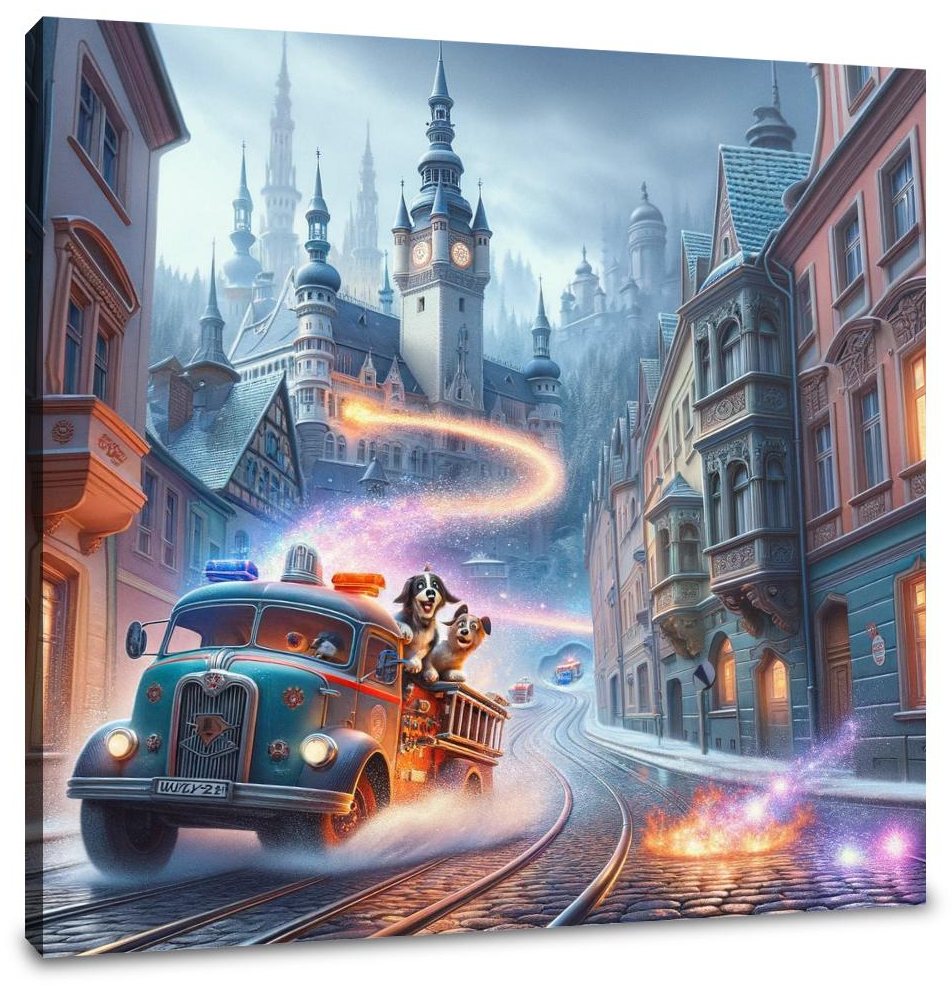 Enchanted Blaze Chase Canvas