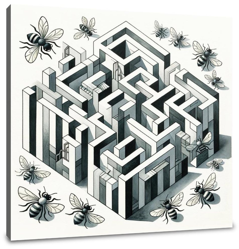 Bee's Labyrinth Canvas