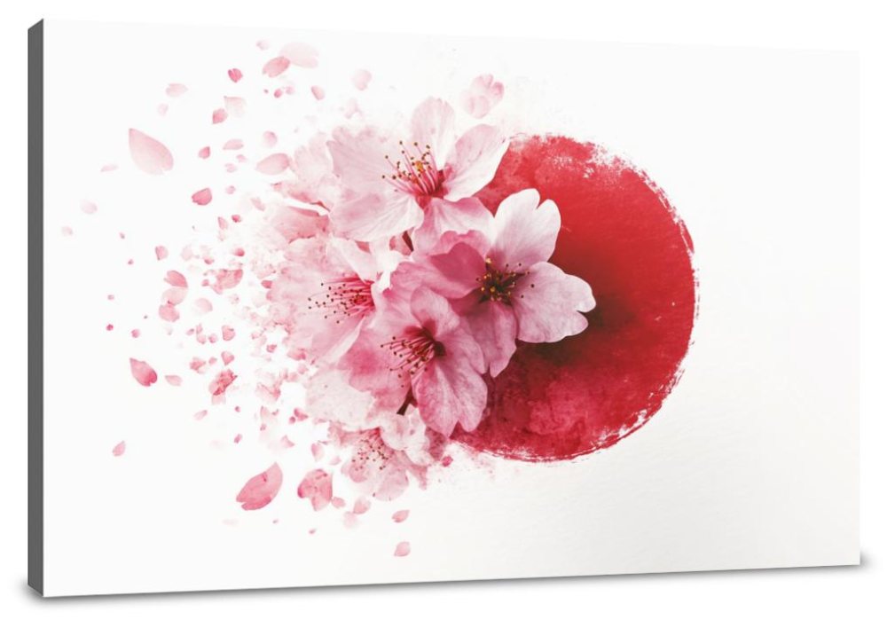 Cherry Blossom Emblem Canvas