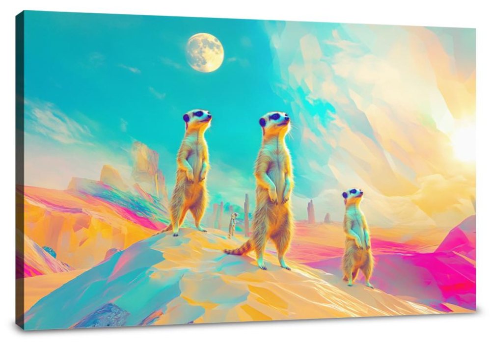 Surreal Meerkats Canvas