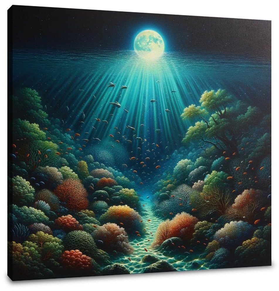 Moonlit Reef Canvas