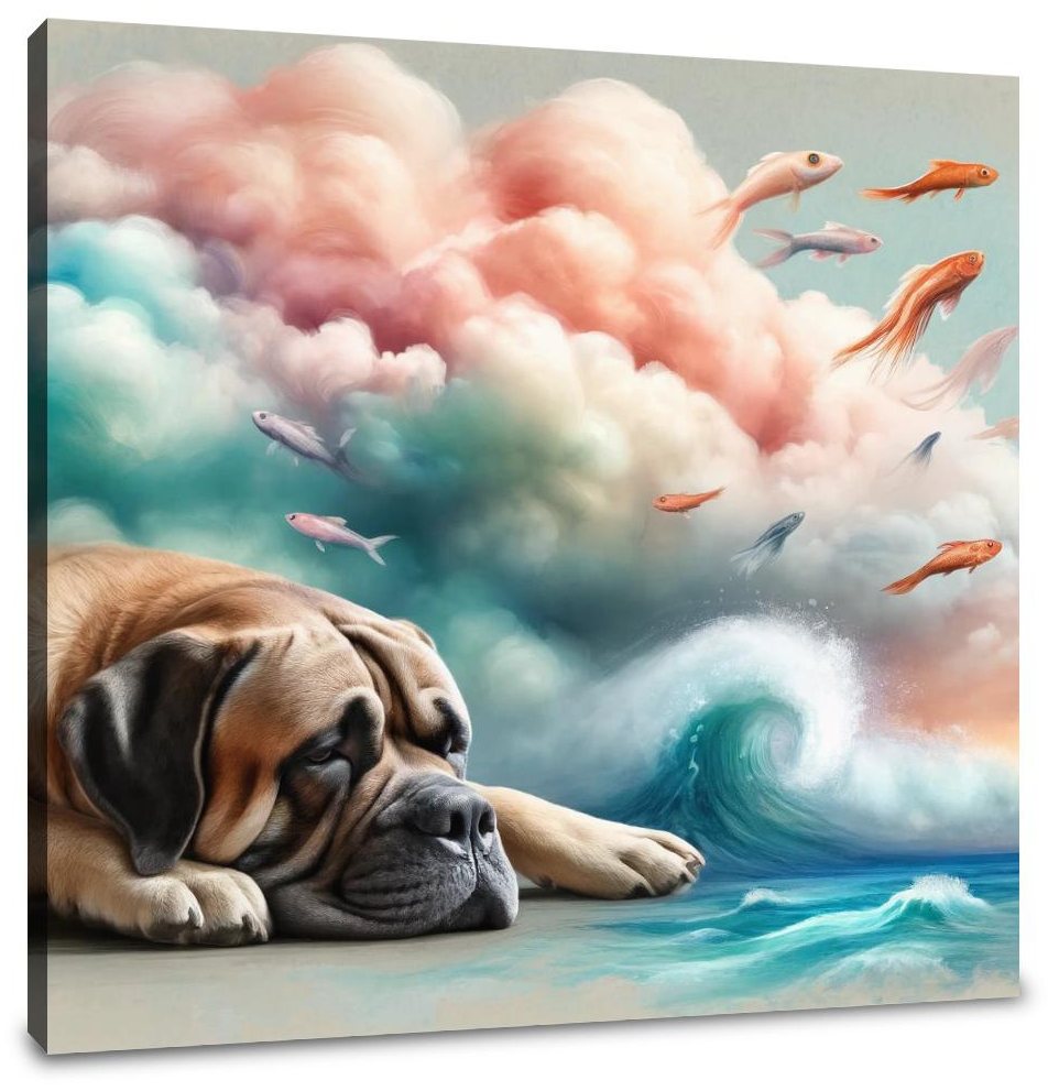 Whimsical Daydreams Bullmastiff Canvas