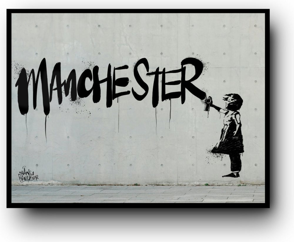 Manchester Spraycan Girl – Manchester Inspired Street Art