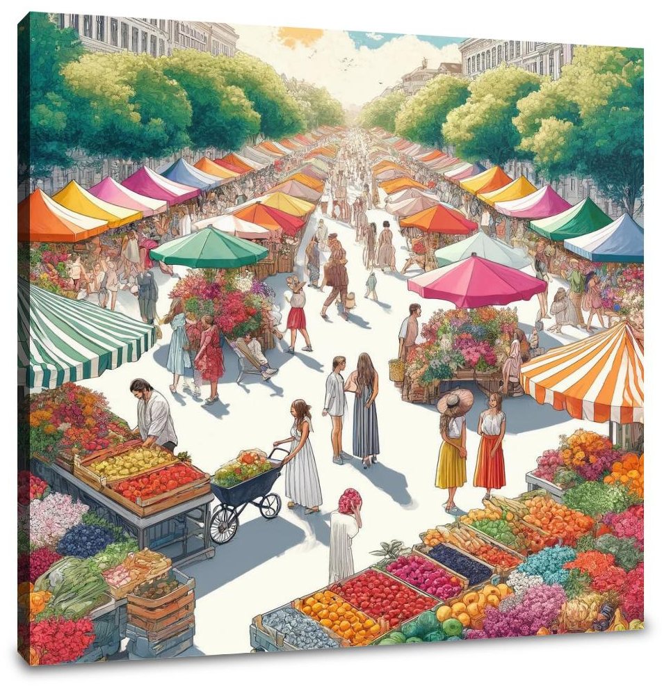 Market Vibrance Summer Canvas