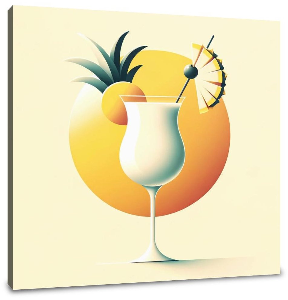 Piña Colada Minimalist Dream Canvas