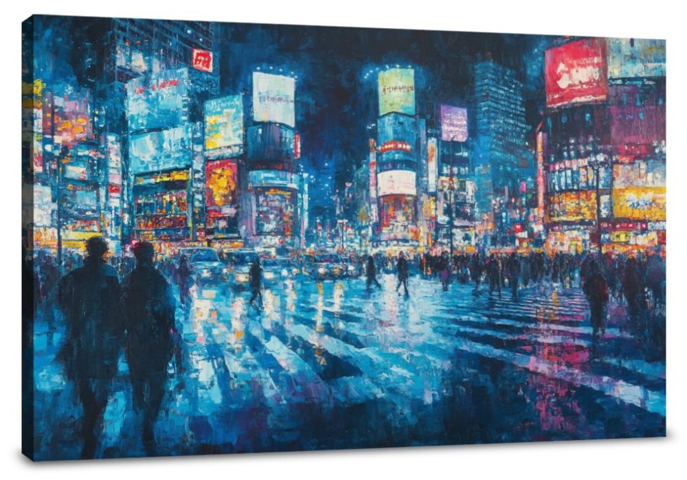 Midnight Shibuya Mystery Canvas