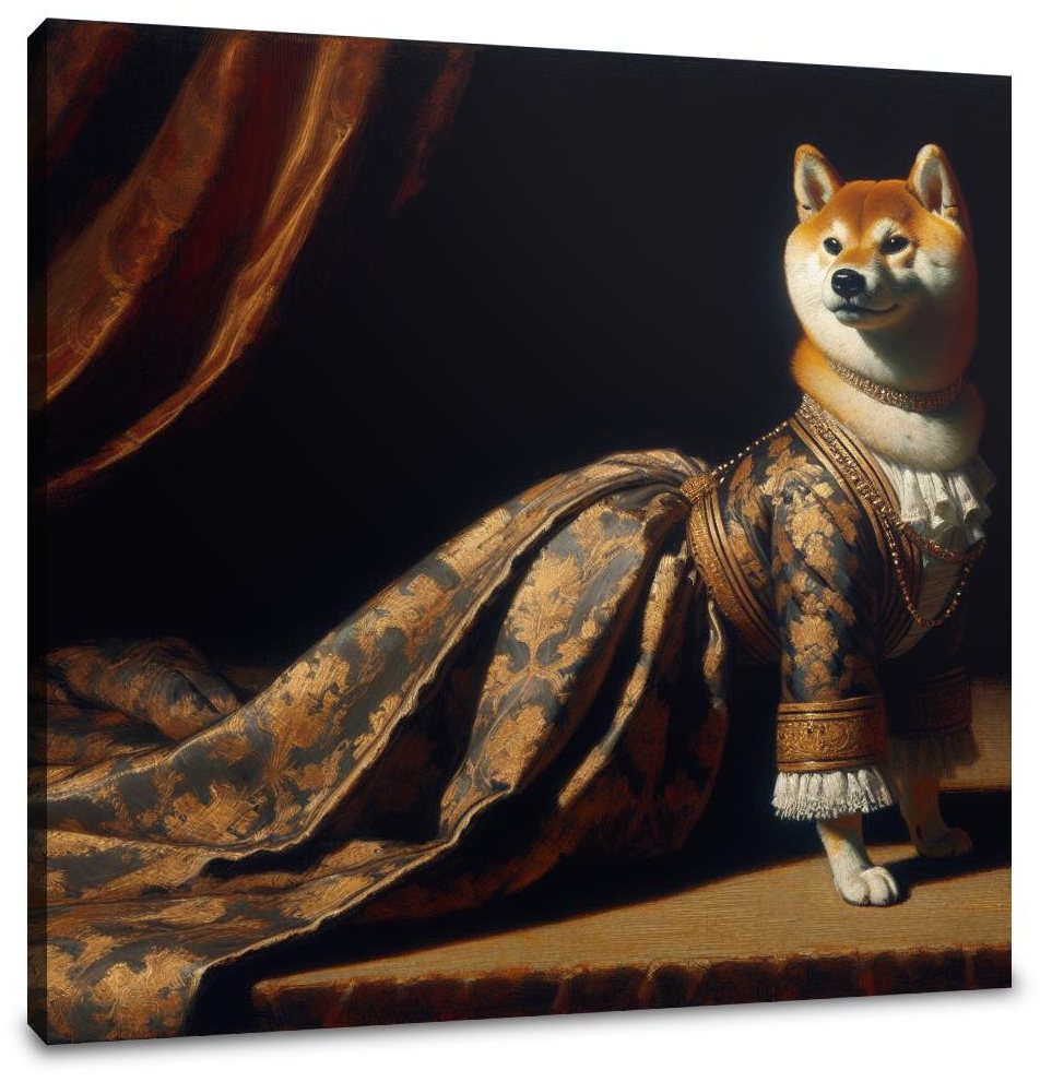 Regal Shiba Twilight Majesty Canvas