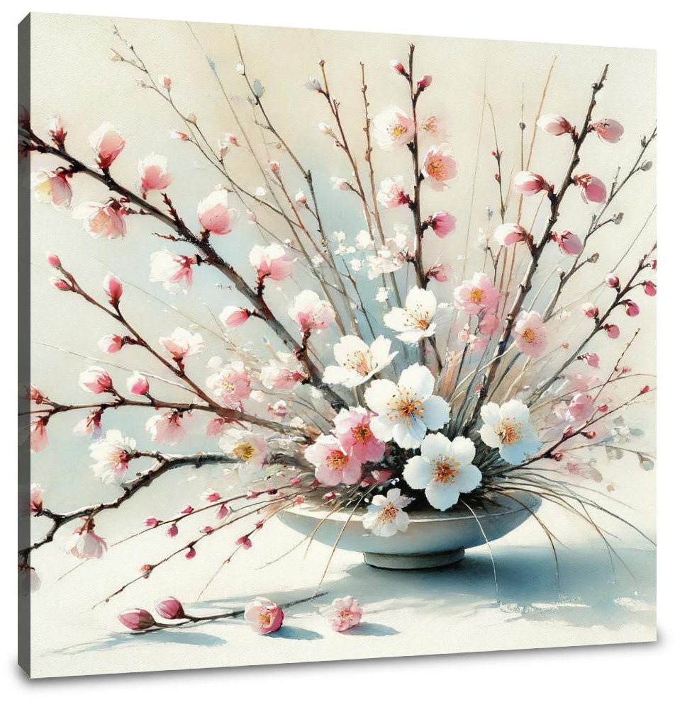 Cherry Blossom Ikebana Canvas