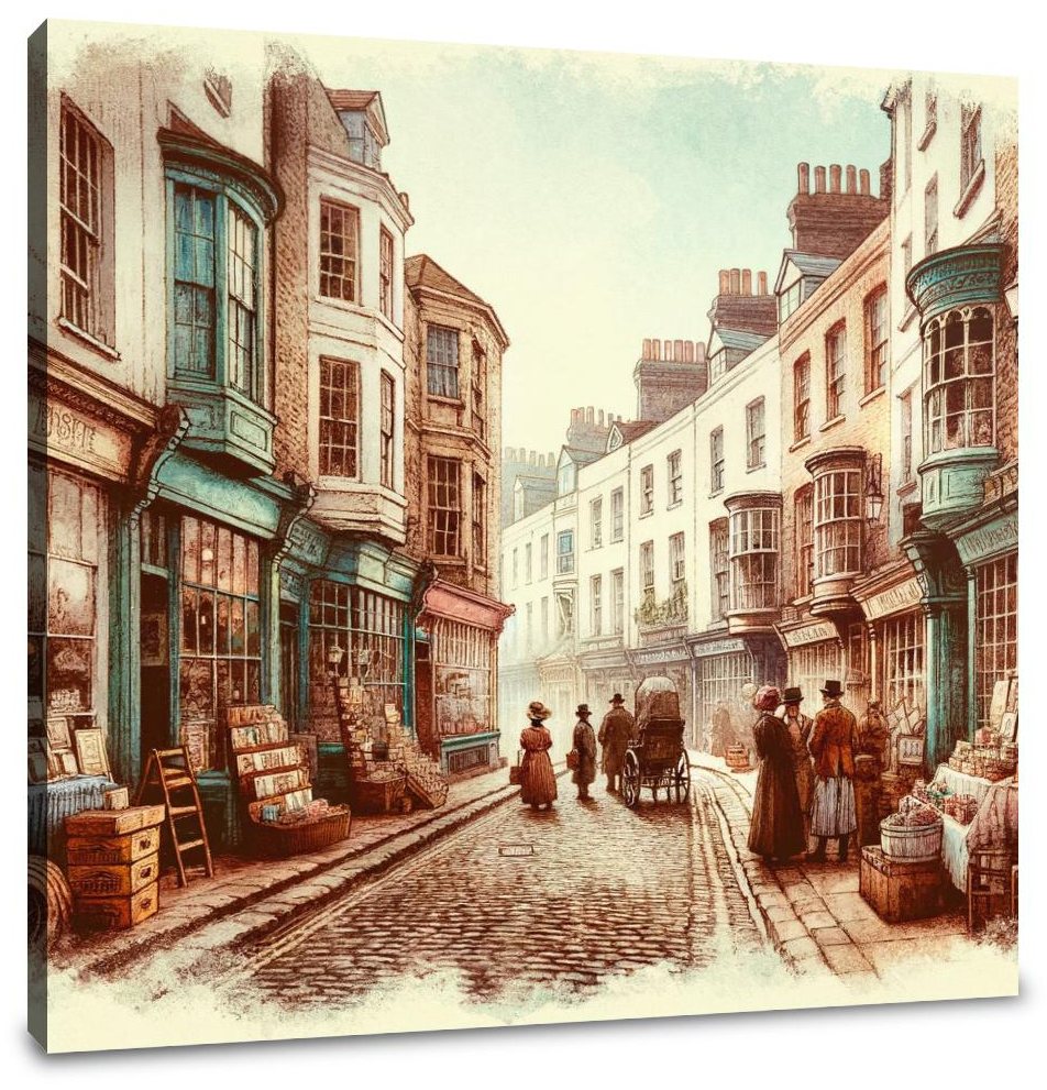 Vintage Lanes of Brighton Canvas