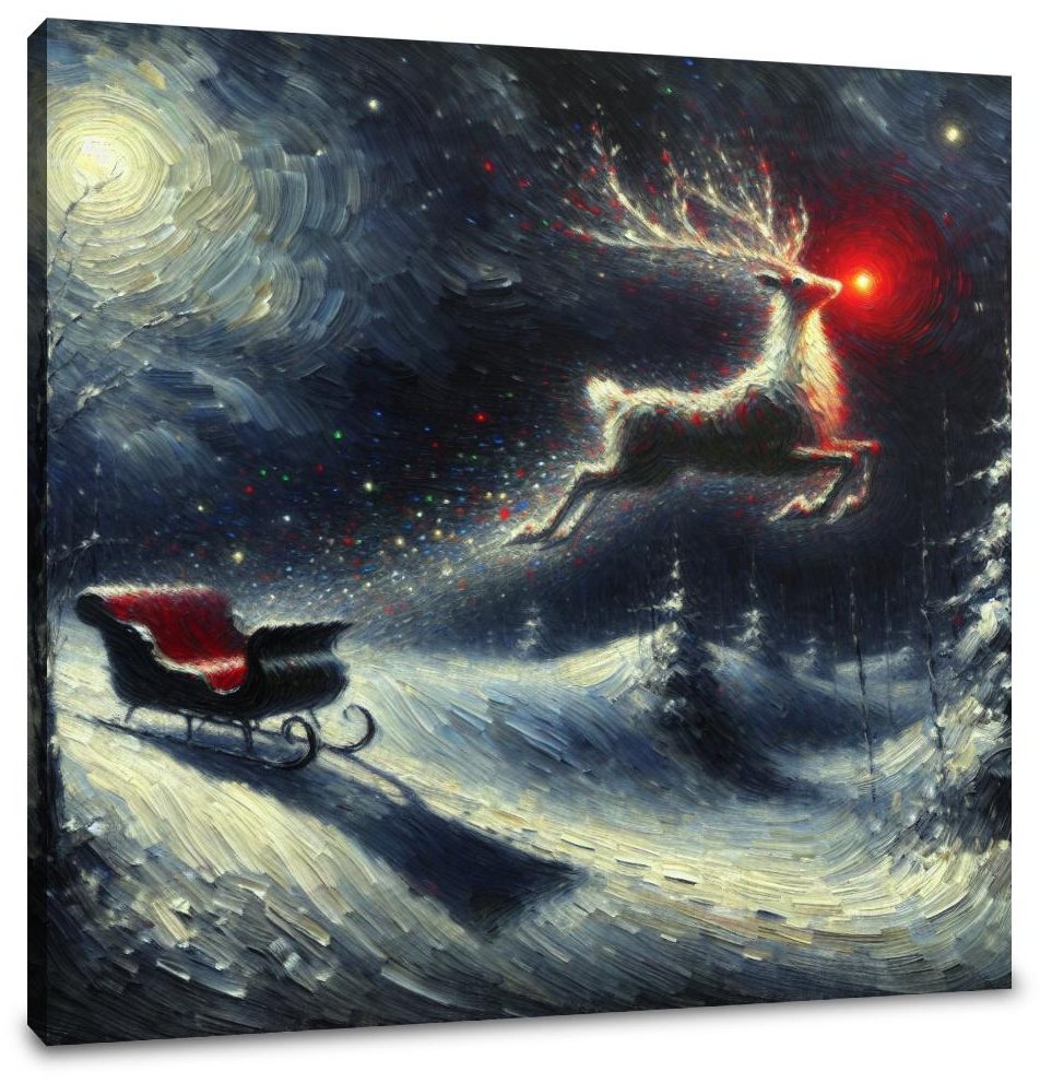 Stardust Christmas Night Canvas