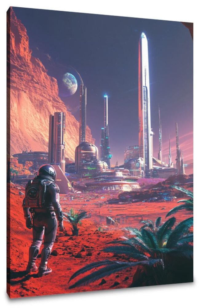 Martian Cityscape Canvas