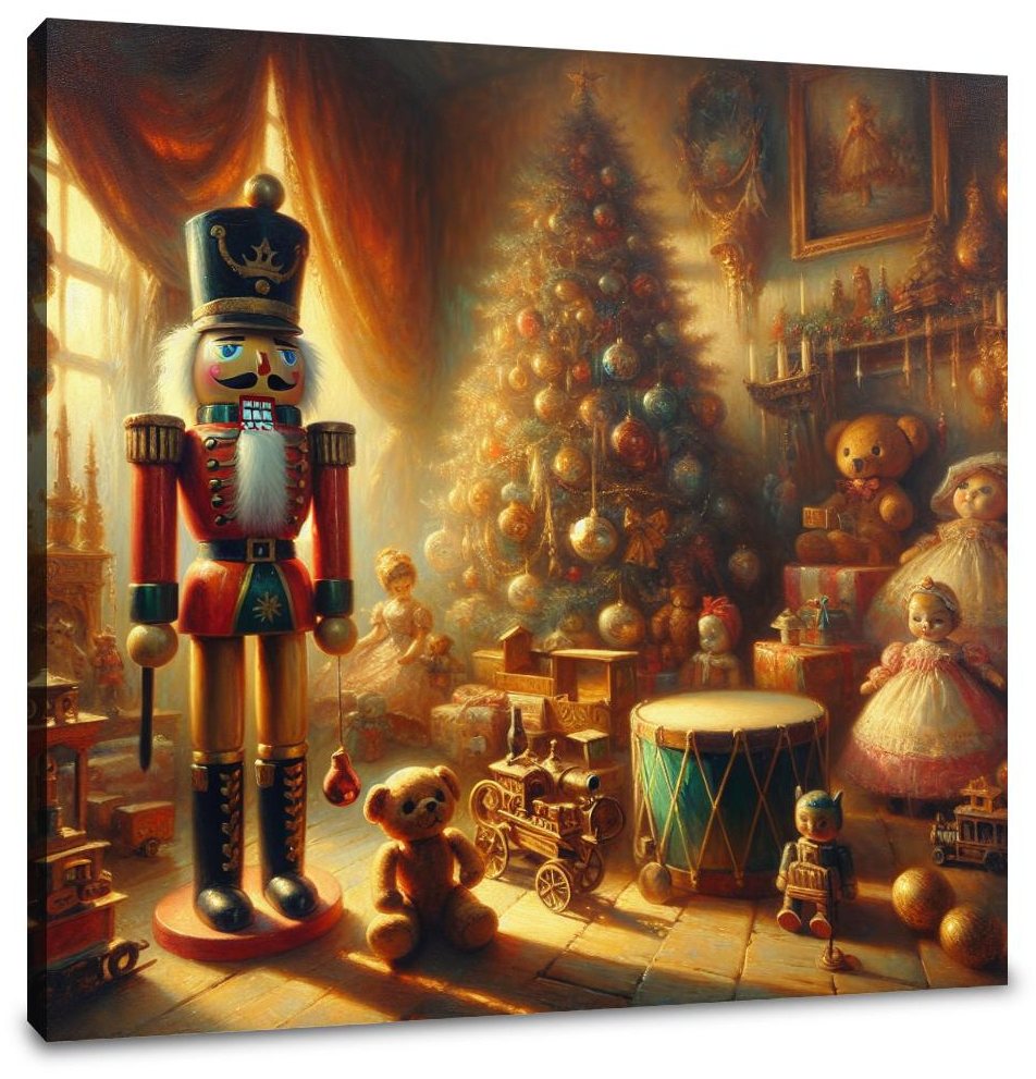 Nutcracker Nostalgia Morning Canvas