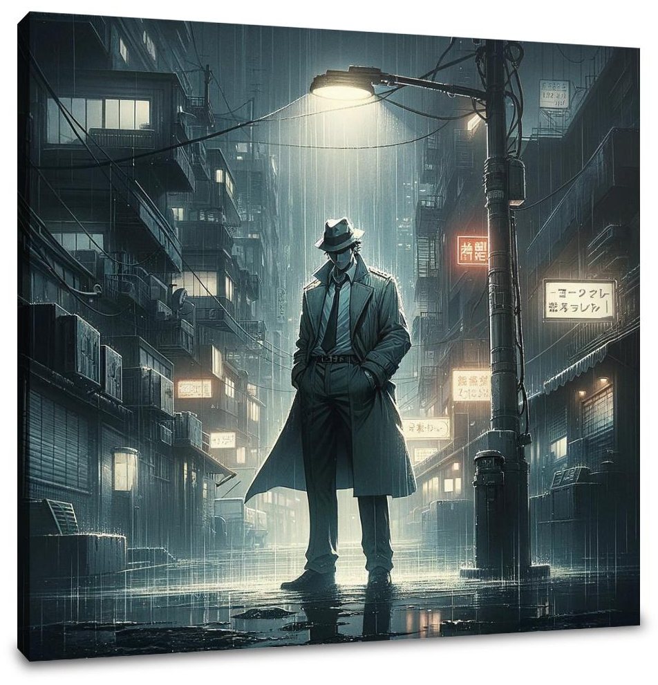 Urban Noir Mystery Canvas