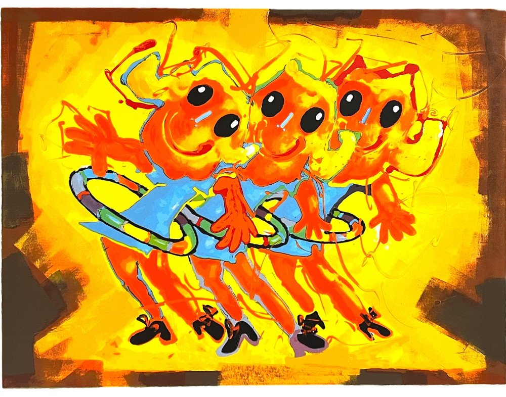 Ad Verstijnen - zeefdruk - Hoelahoep