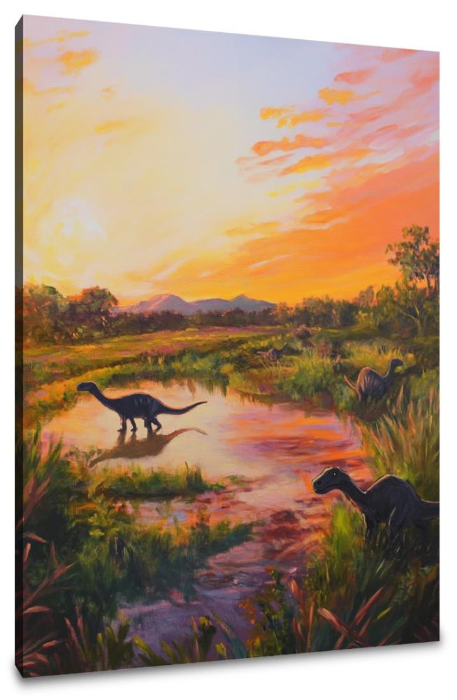 Dinosaur Dusk Canvas