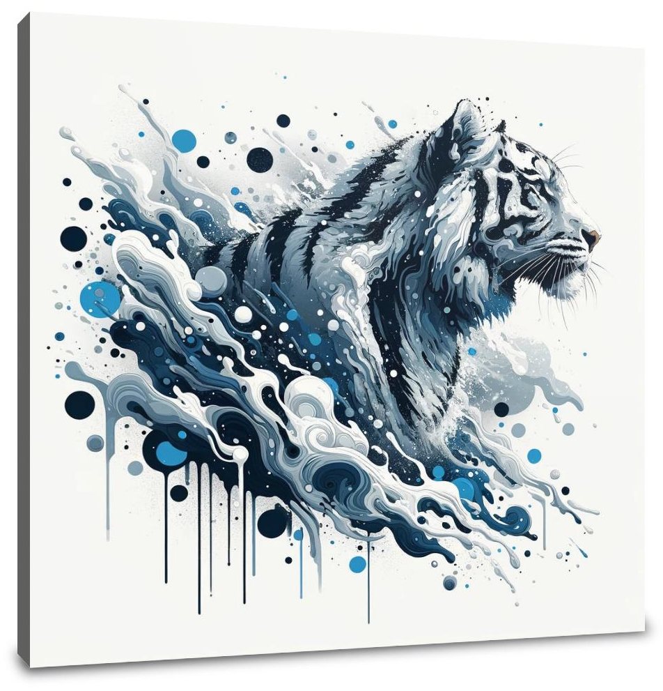 Winter Tiger Abstract Canvas