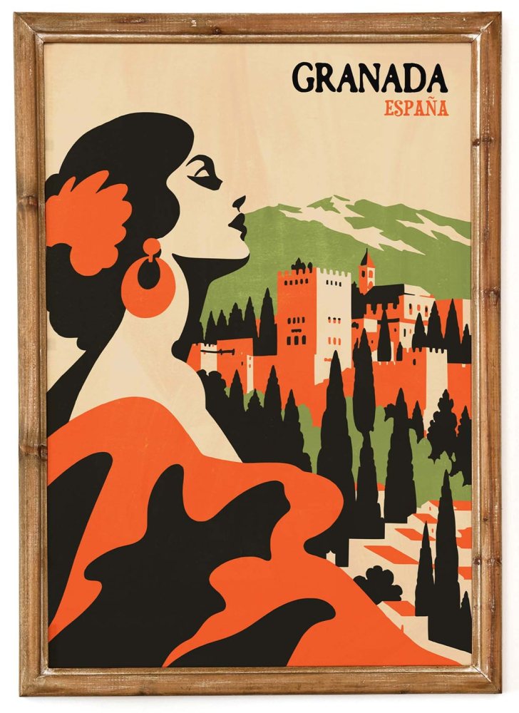 Granada Spain Travel Wall Art Print
