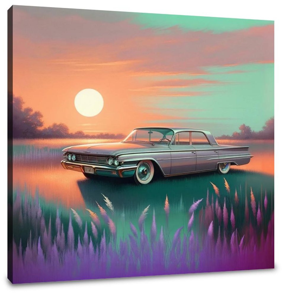 Meadow Sunset Drive Canvas